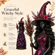 Enchanted Gothic Autumn Witch Figurine thumbnail 8
