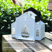 Church-Shaped Metal Solar Bird Feeder thumbnail 7