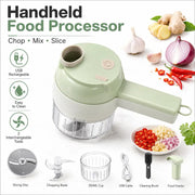 4-in-1 Handheld Electric Food Chopper & Slicer thumbnail 4