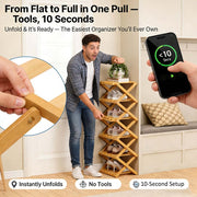 Premium 9-Tier Bamboo Storage Rack – No Assembly Required thumbnail 2
