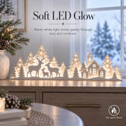 Illuminated Christmas Decorations For The Window – Reindeer & Village thumbnail 5
