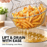 Foldable Stainless Steel Frying Basket & Colander ✨ thumbnail 3