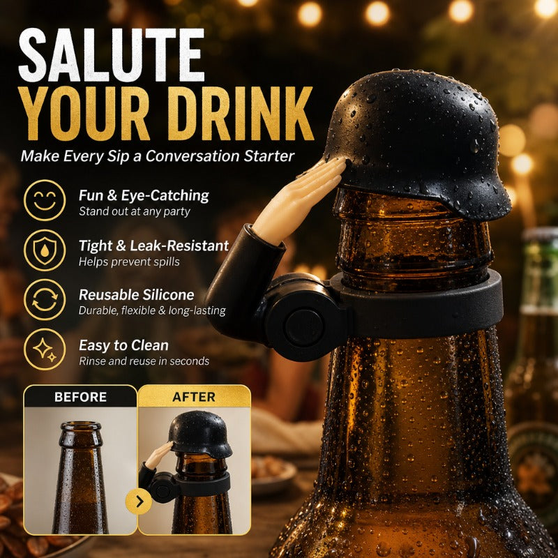 Funny Saluting Bottle Stopper
