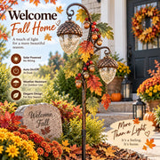 Autumn Acorn Glow™ – Solar Double Acorn Garden Stake Light thumbnail 7