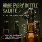 Funny Saluting Bottle Stopper thumbnail 2