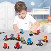 Letters Magnetic Train Puzzle Wooden Toy Car thumbnail 6
