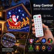 🎄 Smart LED Curtain Lights | App-Controlled Animated Christmas Wall Display ✨ thumbnail 10