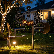 Halloween Skeleton Metal Drummer Kinetic Wind Spinner thumbnail 3