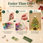 DIY Beaded Crystal Christmas Tree Kit | Sparkling Tabletop Holiday Decor & Stress-Relief Crafting Gift for Women & Home thumbnail 5