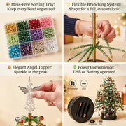 DIY Beaded Crystal Christmas Tree Kit | Sparkling Tabletop Holiday Decor & Stress-Relief Crafting Gift for Women & Home thumbnail 6