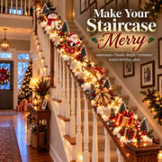 🎅 Santa’s Sleigh Snowy Stair Railing Decor thumbnail 5