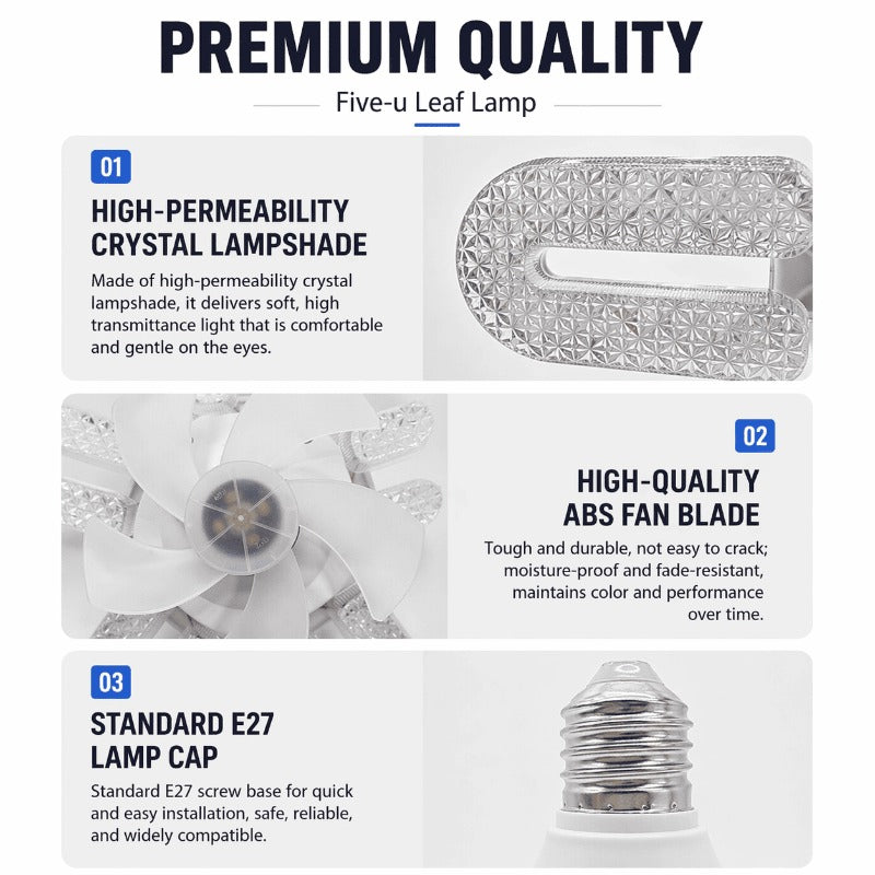 Foldable Crystal Fan Light