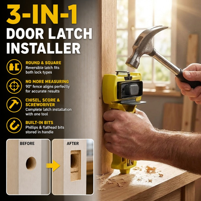 3-IN-1 Door Latch Installer