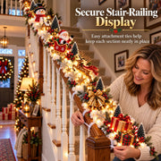 🎅 Santa’s Sleigh Snowy Stair Railing Decor thumbnail 1