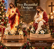 Jesus & Lamb Lighted Sea Glass Statue thumbnail 5