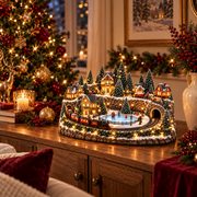 Animated Holiday Train & Ice Rink Scene thumbnail 10