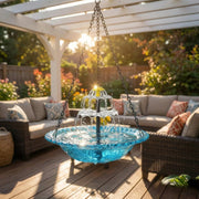 Solar Cascade Hanging Bird Bath Fountain thumbnail 9