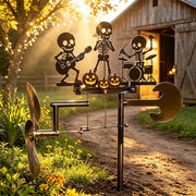 Halloween Skeleton Metal Drummer Kinetic Wind Spinner thumbnail 4