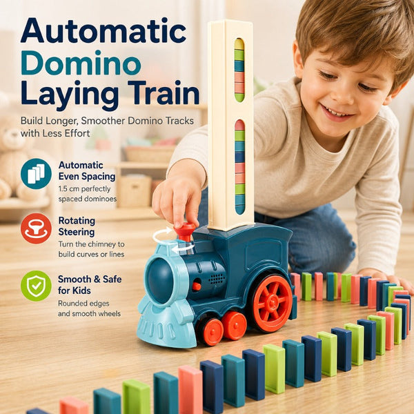 Self-Laying Domino Toy Train