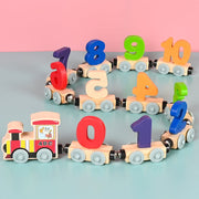 Letters Magnetic Train Puzzle Wooden Toy Car thumbnail 8