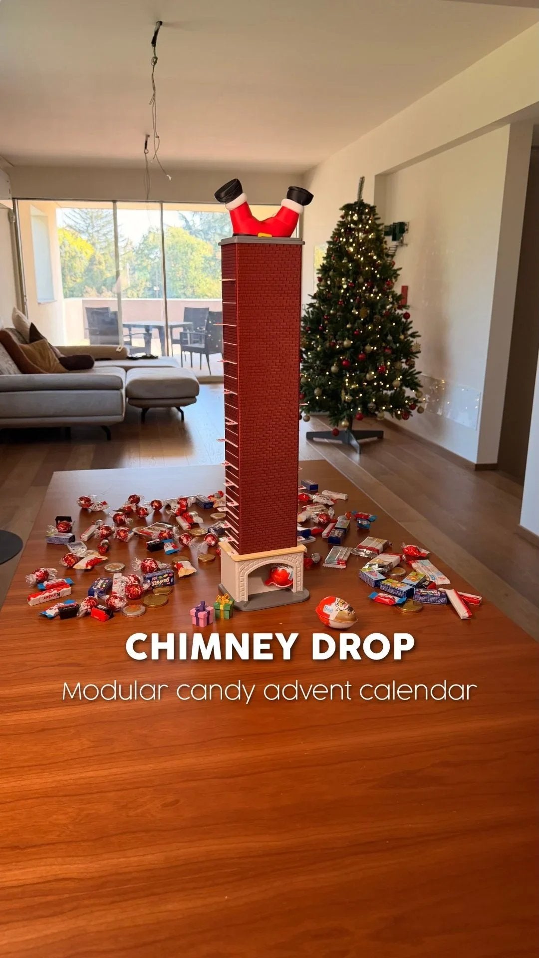 Chimney Drop Candy Advent Calendar - 25-Day Interactive Christmas Count