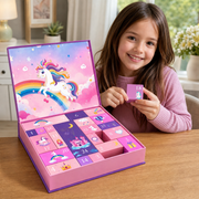 24-Day Unicorn Advent Calendar with Hair Accessories, Stickers & Surprise Gifts thumbnail 1