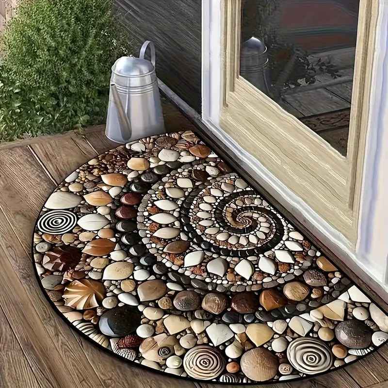 Coastal Spiral Pebble Shell Mat