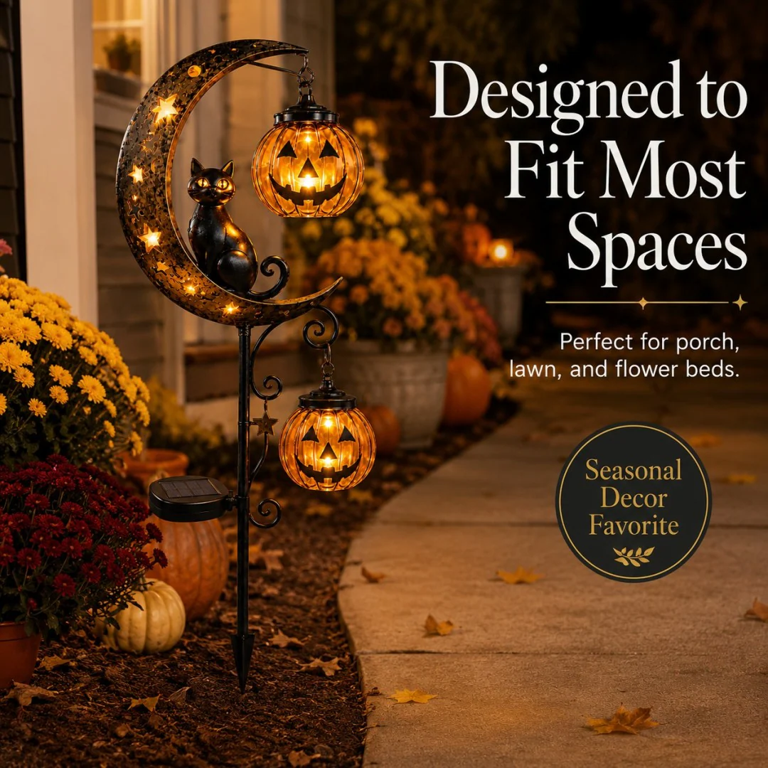 🎃 Pumpkin Moon Garden Stake Light