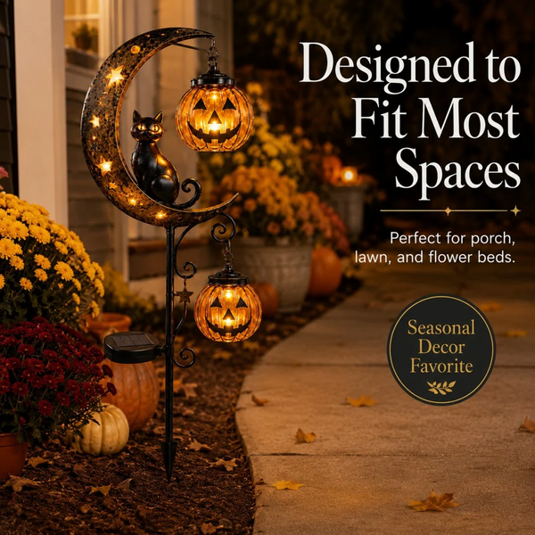 🎃 Pumpkin Moon Garden Stake Light