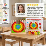 Montessori Wooden Rainbow Stacking & Matching Puzzle thumbnail 2