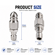 6500 PSI Stainless Steel Sewer Jetter Nozzle thumbnail 5