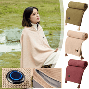 Portable Soft Zipper Electric Heated Blanket Shawl thumbnail 2