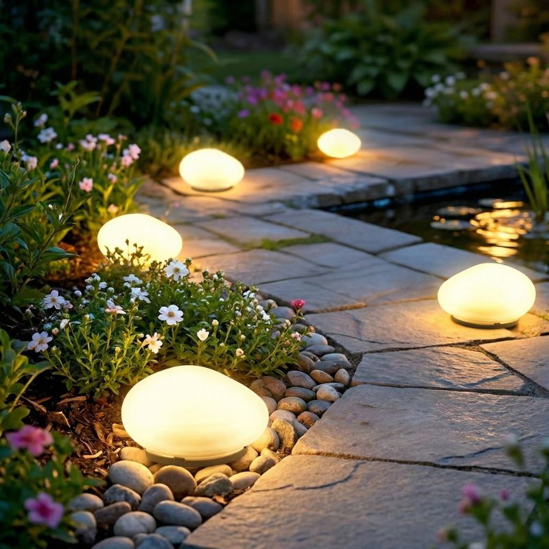 Solar Pebble Lamp