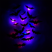 🦇Halloween 3D Bat LED Wall Light Decor thumbnail 2