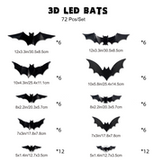 🦇Halloween 3D Bat LED Wall Light Decor thumbnail 13