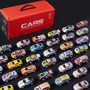 48 Mini Pull-Back Cars with Built-In Garage Set thumbnail 2