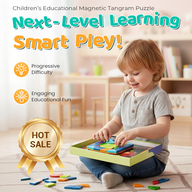 Educational magnetic tangram puzzle for children
