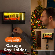 Infinity Mirror LED Garage Key Holder thumbnail 1