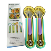 ✨ Elevate Your Fruit Preparation Game—The 3-in-1 Multi-Function Melon Ball Scoop & Carving Knife Set! ✨ thumbnail 19