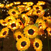 Triple-Head Solar-Powered Sunflower Lamp thumbnail 3