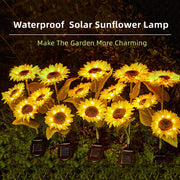 Triple-Head Solar-Powered Sunflower Lamp thumbnail 4