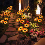 Triple-Head Solar-Powered Sunflower Lamp thumbnail 7