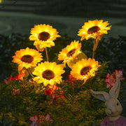 Triple-Head Solar-Powered Sunflower Lamp thumbnail 8