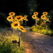 Triple-Head Solar-Powered Sunflower Lamp thumbnail 10