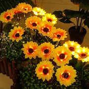 Triple-Head Solar-Powered Sunflower Lamp thumbnail 9