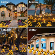 Triple-Head Solar-Powered Sunflower Lamp thumbnail 15