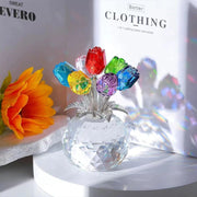 Everlasting Crystal Rose in Vase – Handcrafted Sparkling Keepsake, Fade-Resistant & Perfect Gift 🌹✨ thumbnail 1