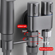 1-In-2-Out Dual Control Valve & Bidet Sprayer Set thumbnail 6