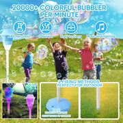 Automatic Handheld Bubble Machine for Kids, Bubble Maker Spring Summer Toys with Lights, Outdoor Rechargeable Blower Best Easter Gift for Children thumbnail 1