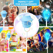Automatic Handheld Bubble Machine for Kids, Bubble Maker Spring Summer Toys with Lights, Outdoor Rechargeable Blower Best Easter Gift for Children thumbnail 4